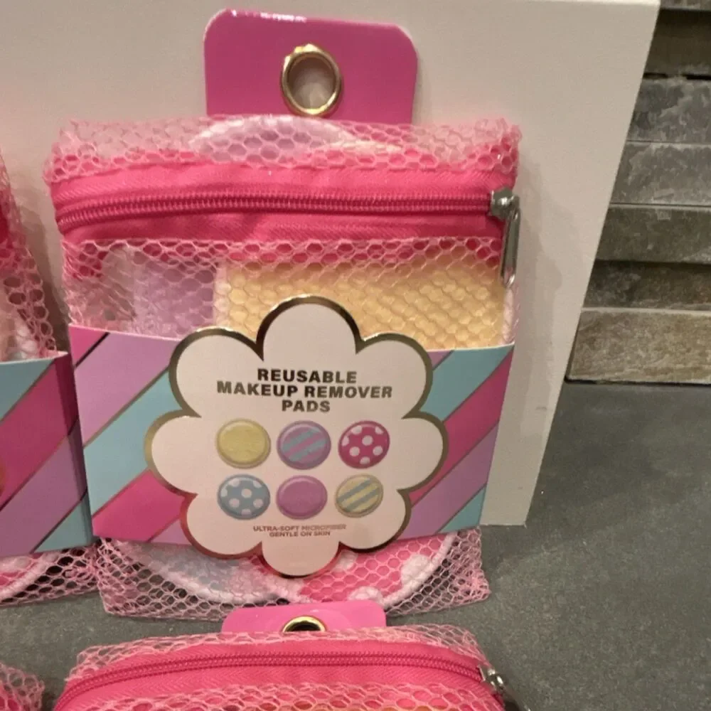 Hobby Lobby Reusable Ultra-Soft Microfiber Makeup Remover Pads Pink Polka Dot